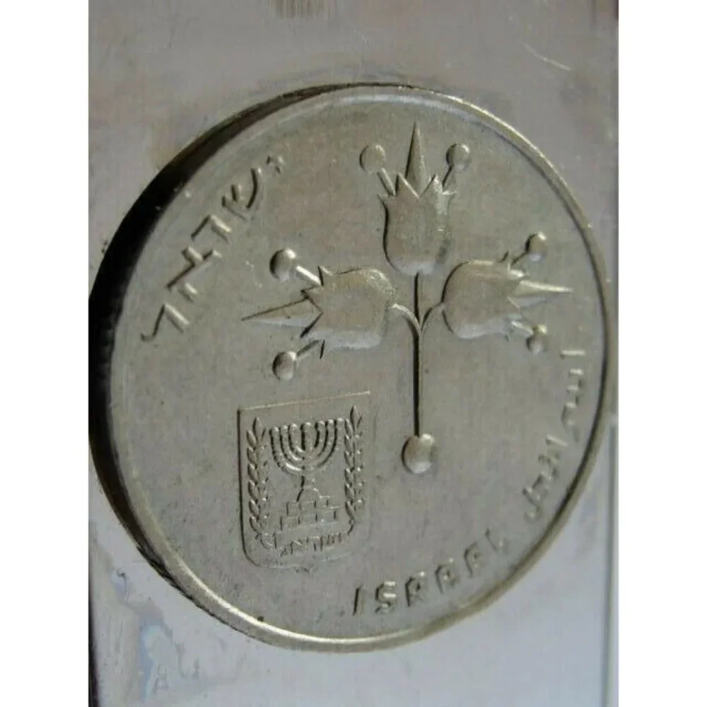 Israel Coin Money Clip Stainless Steel Wallet Cash ID Holder Silver